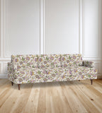 90" Avignon Floral Sofa With Turned Legs