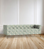 90" Seville Tufted-Back Floral Sofa