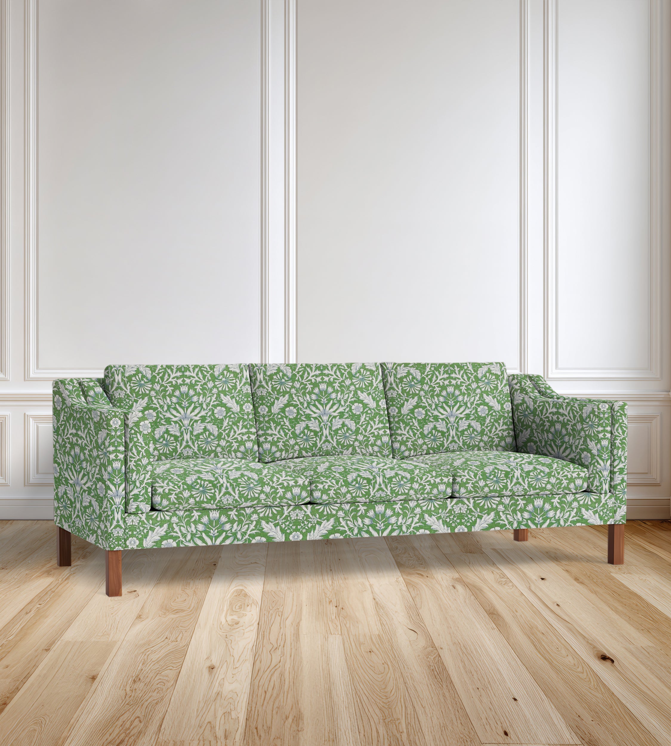 90” Giverny Slope-Arm Floral Sofa