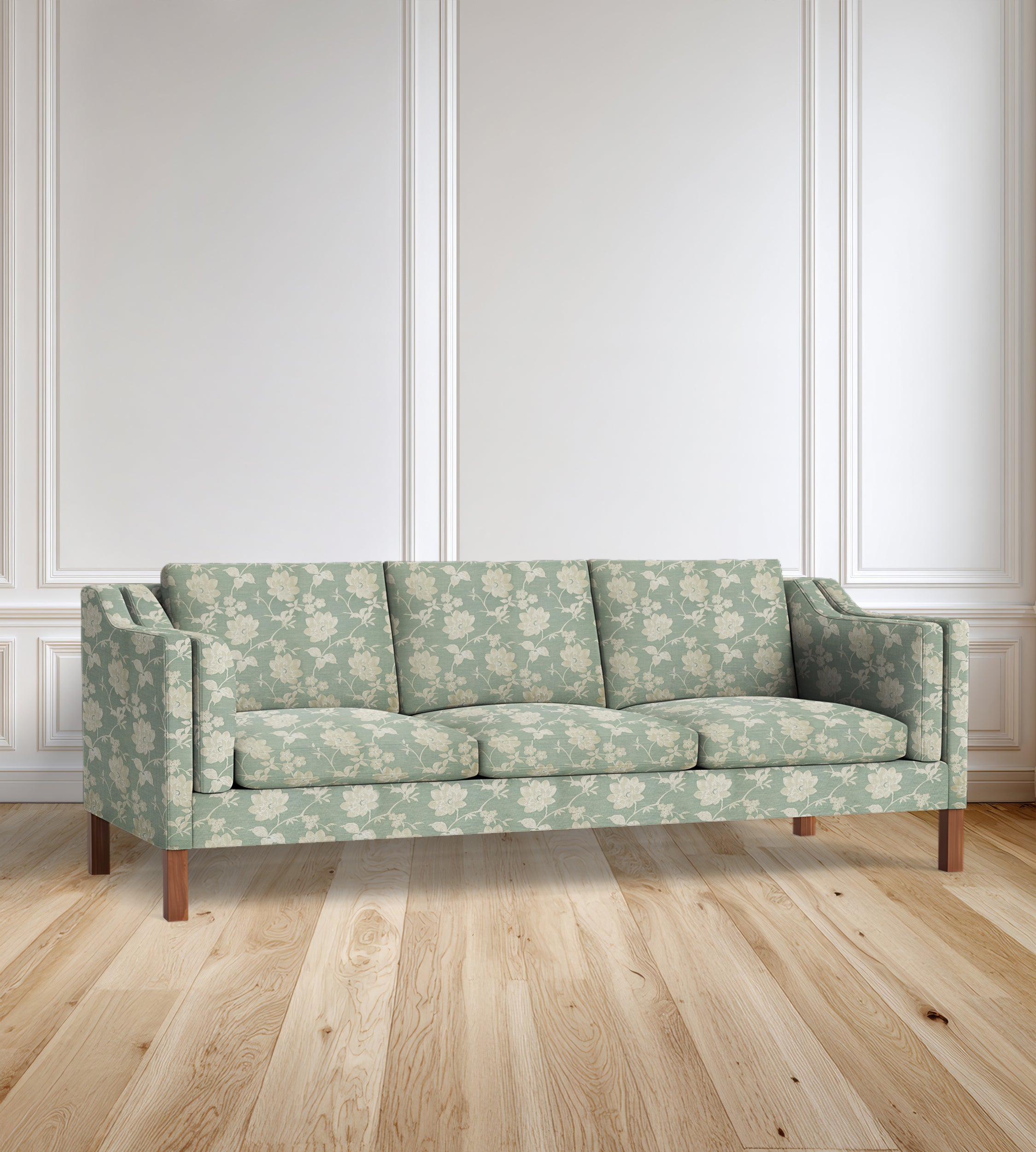 90” Giverny Slope-Arm Floral Sofa