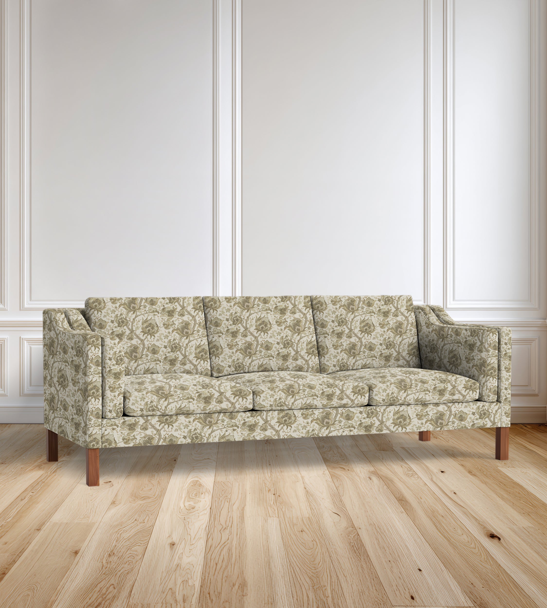90” Giverny Slope-Arm Floral Sofa