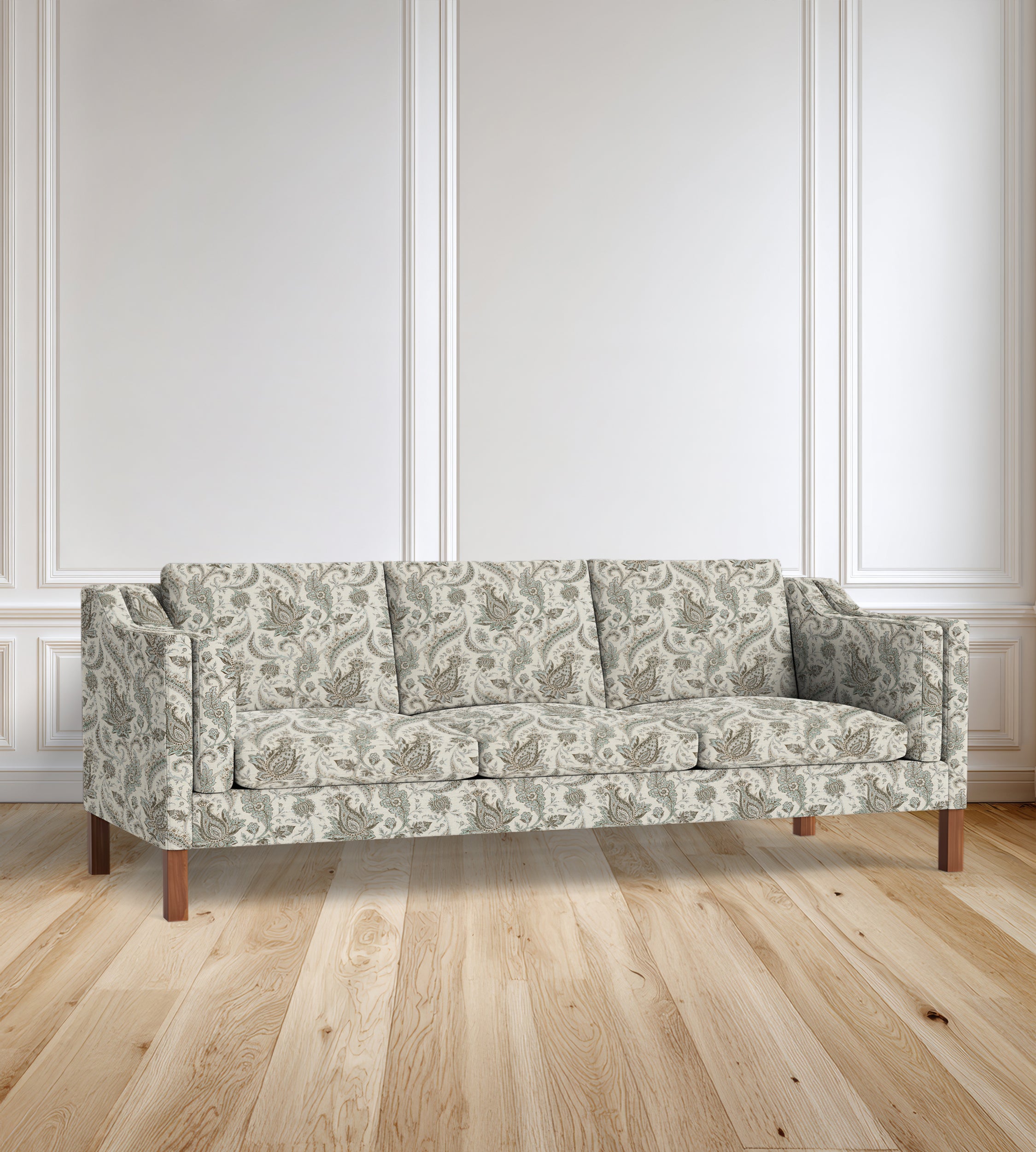 90” Giverny Slope-Arm Floral Sofa