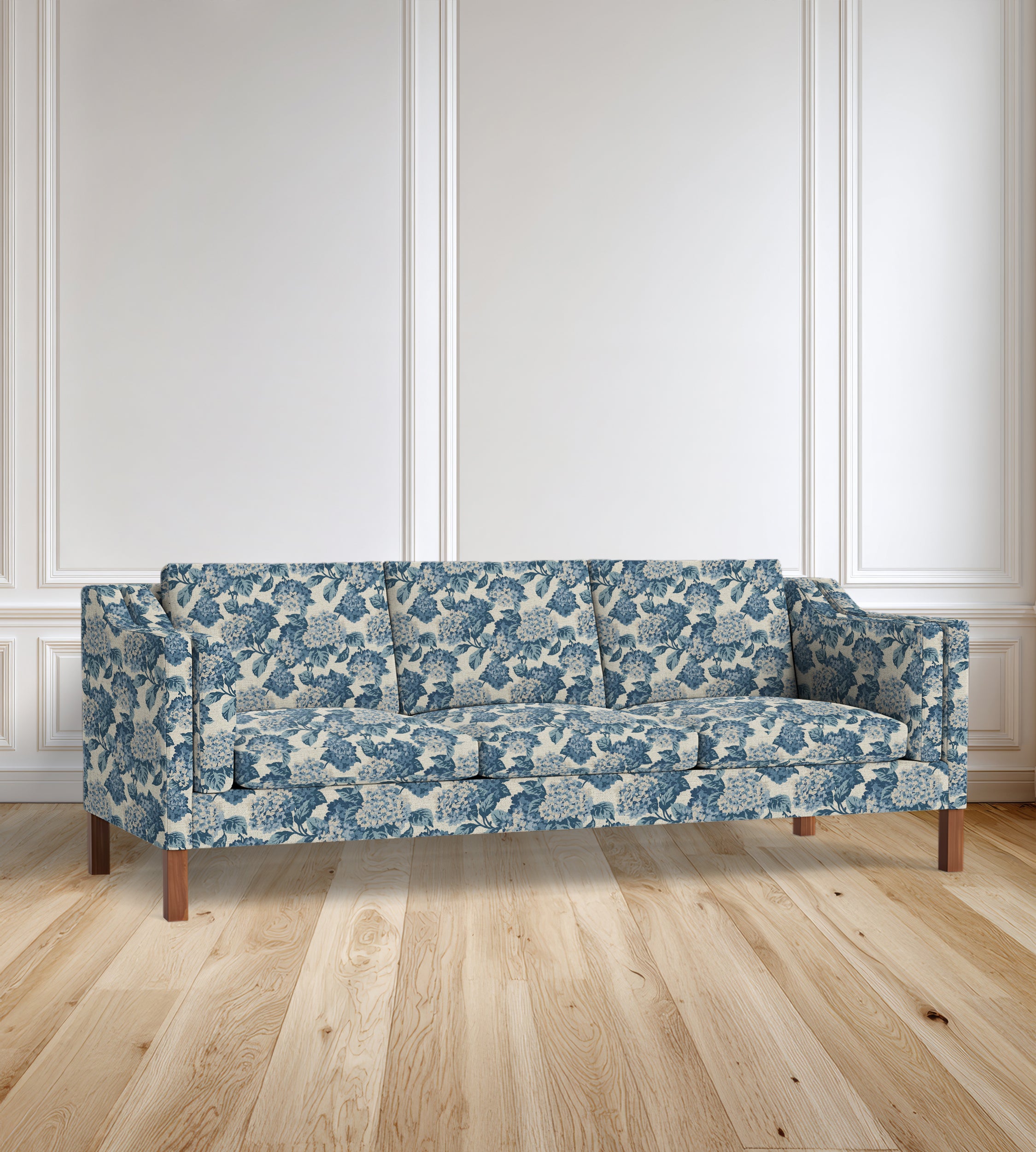 90” Giverny Slope-Arm Floral Sofa