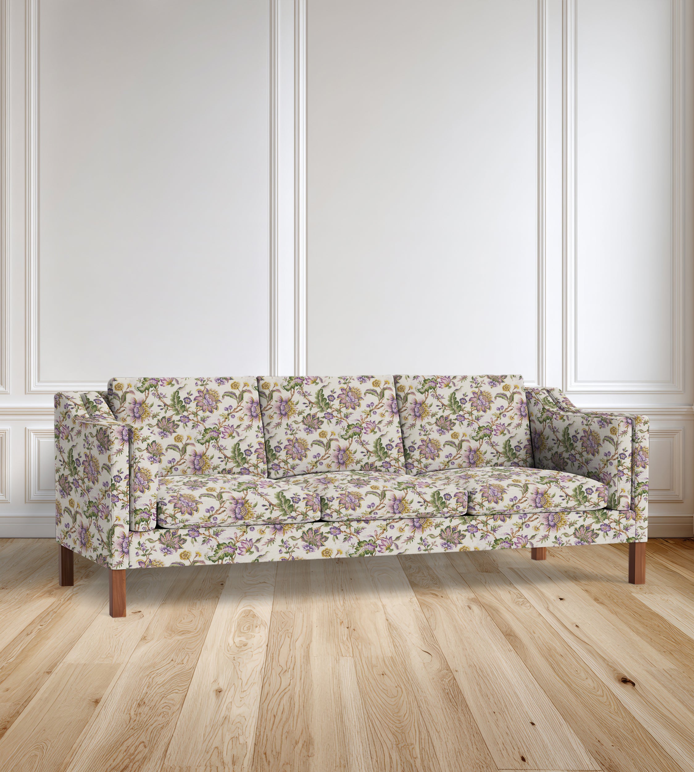 90” Giverny Slope-Arm Floral Sofa
