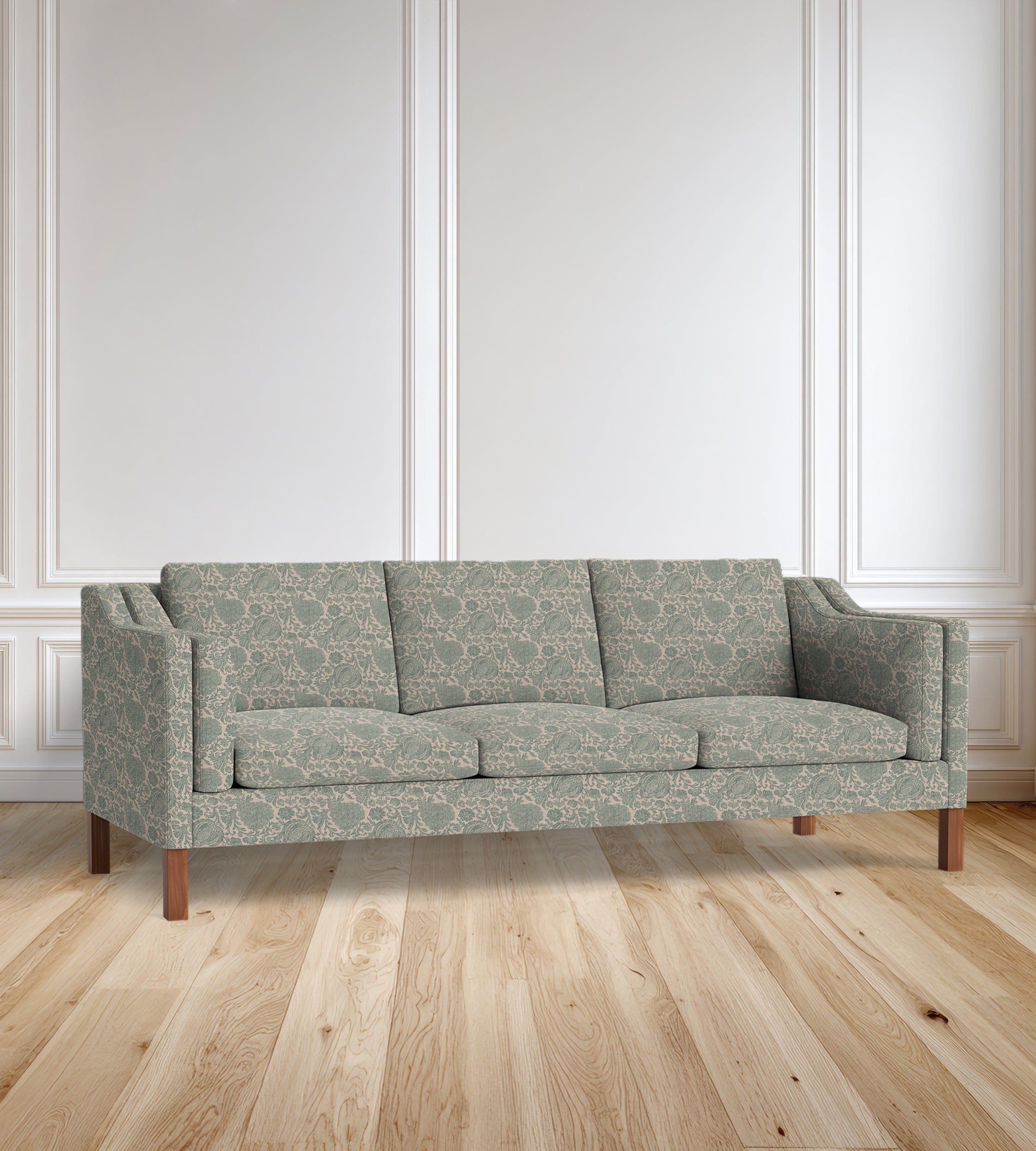 90” Giverny Slope-Arm Floral Sofa