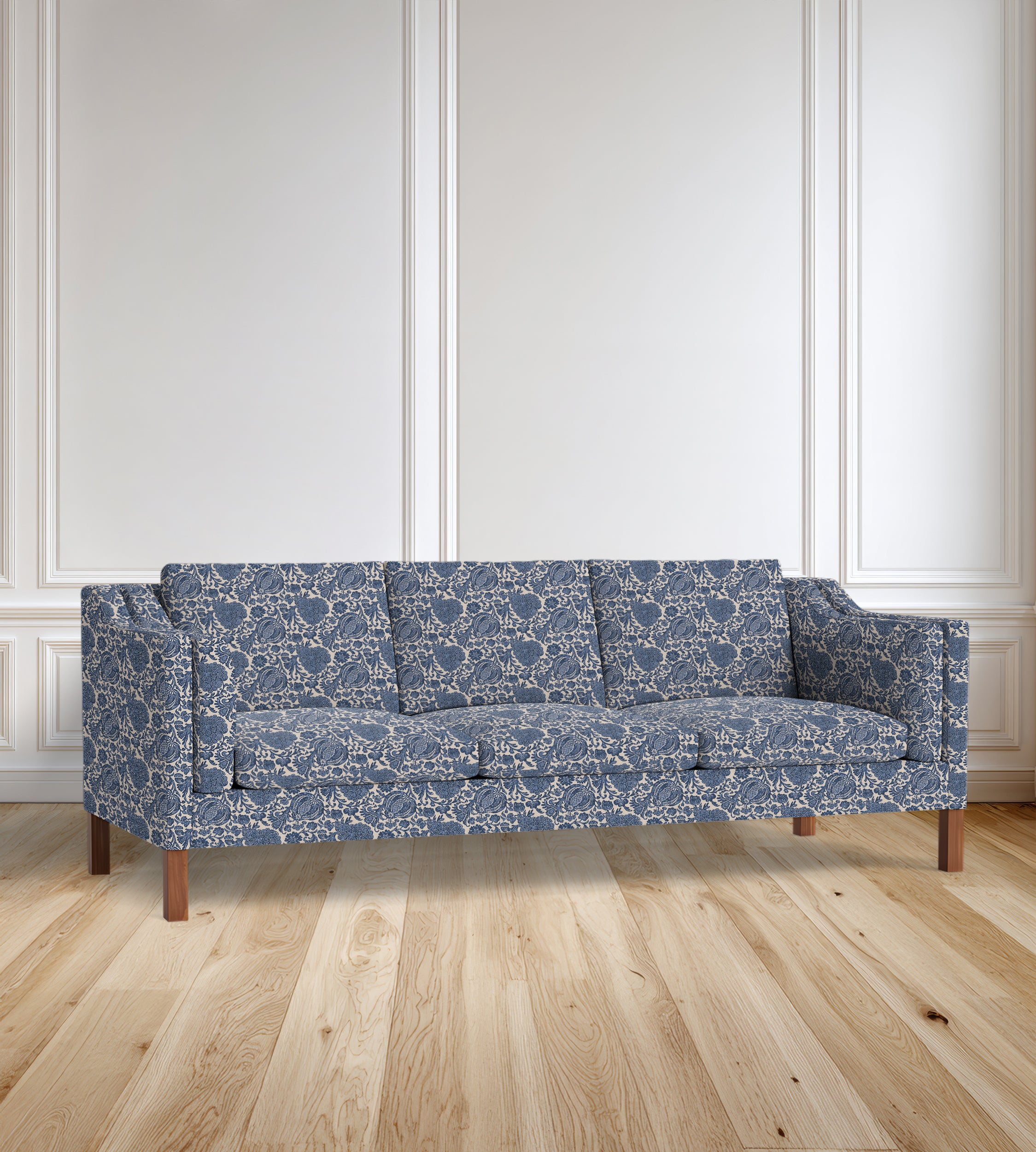 90” Giverny Slope-Arm Floral Sofa