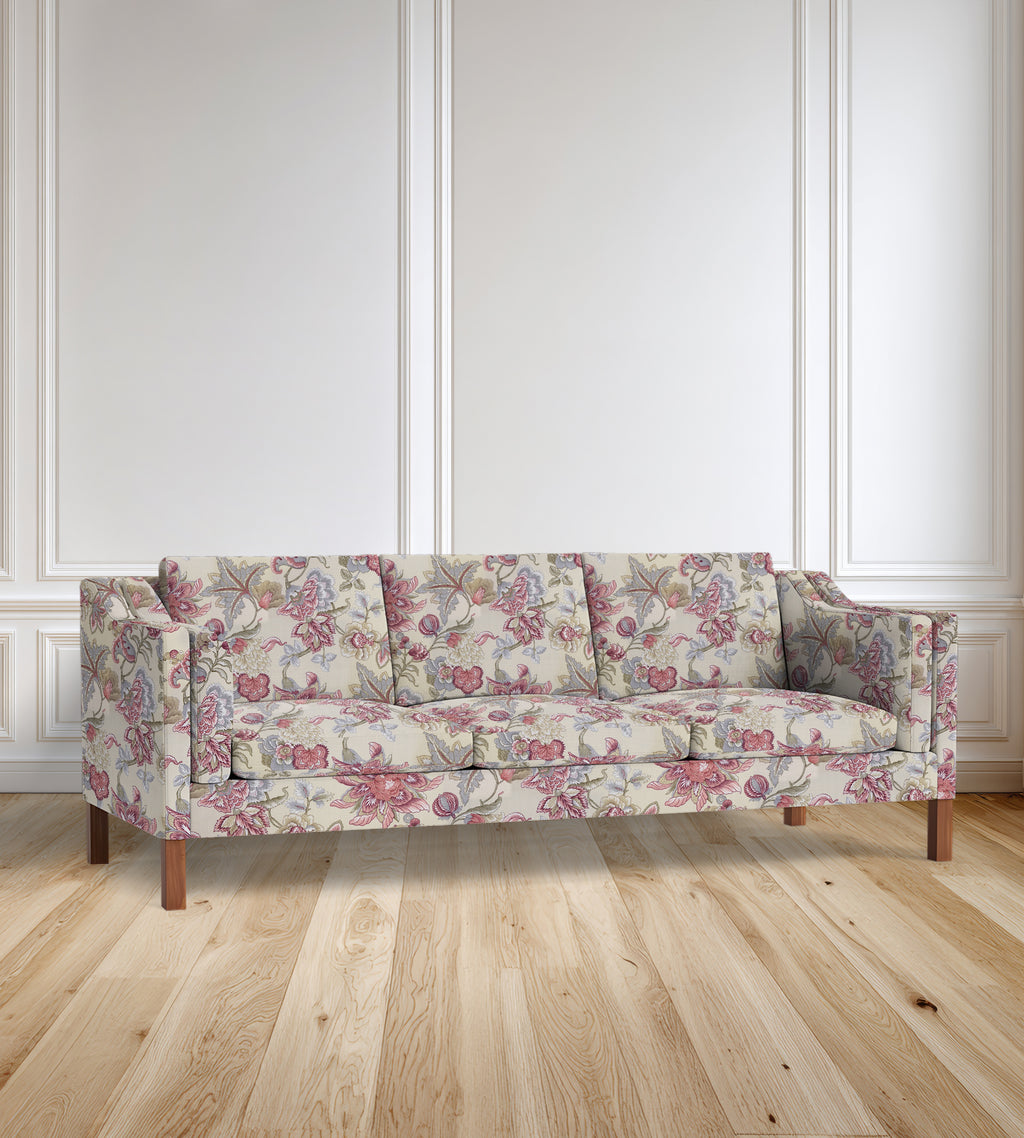 90” Giverny Slope-Arm Floral Sofa