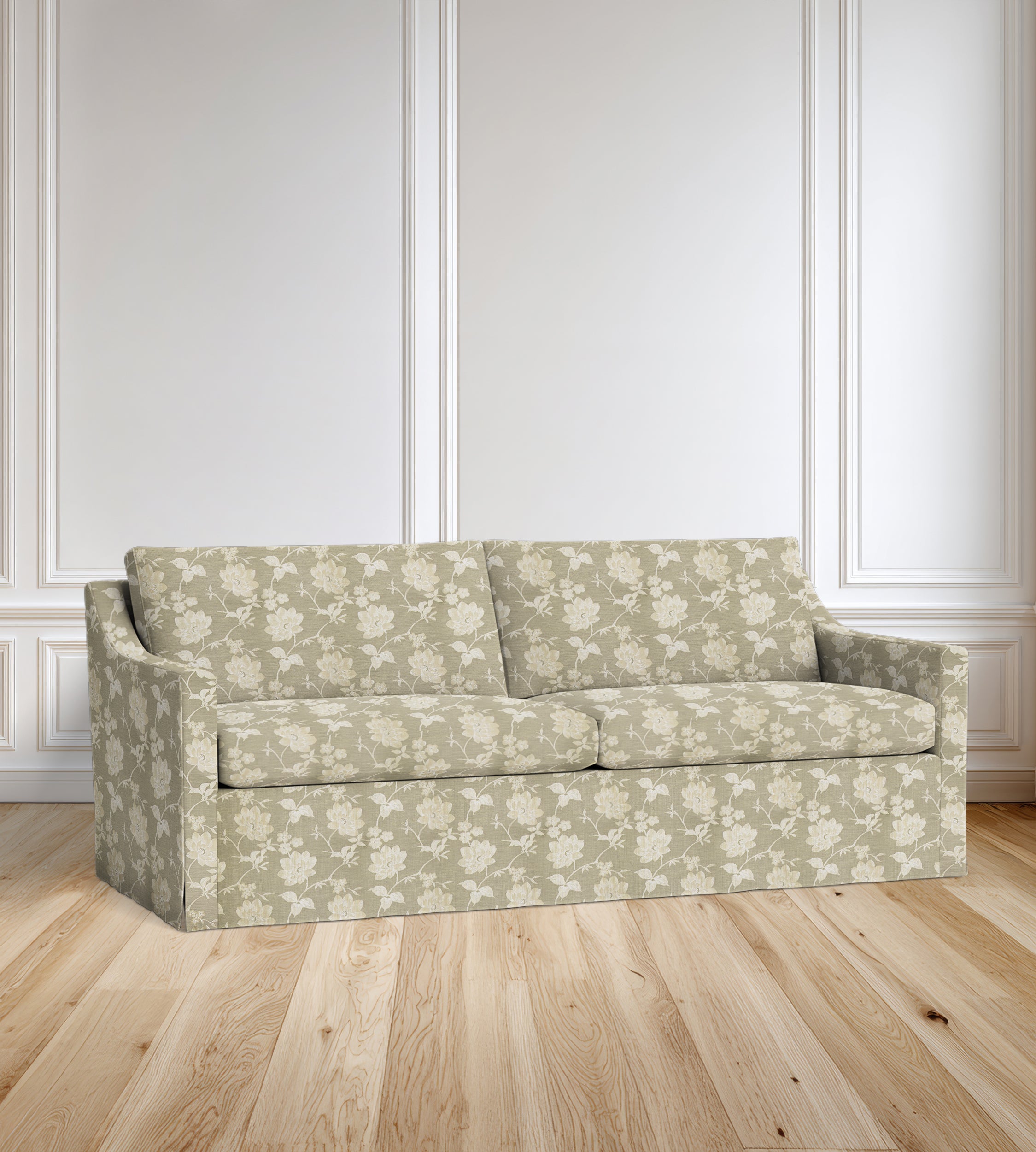 90” Ravello Floral Sofa With Skirt