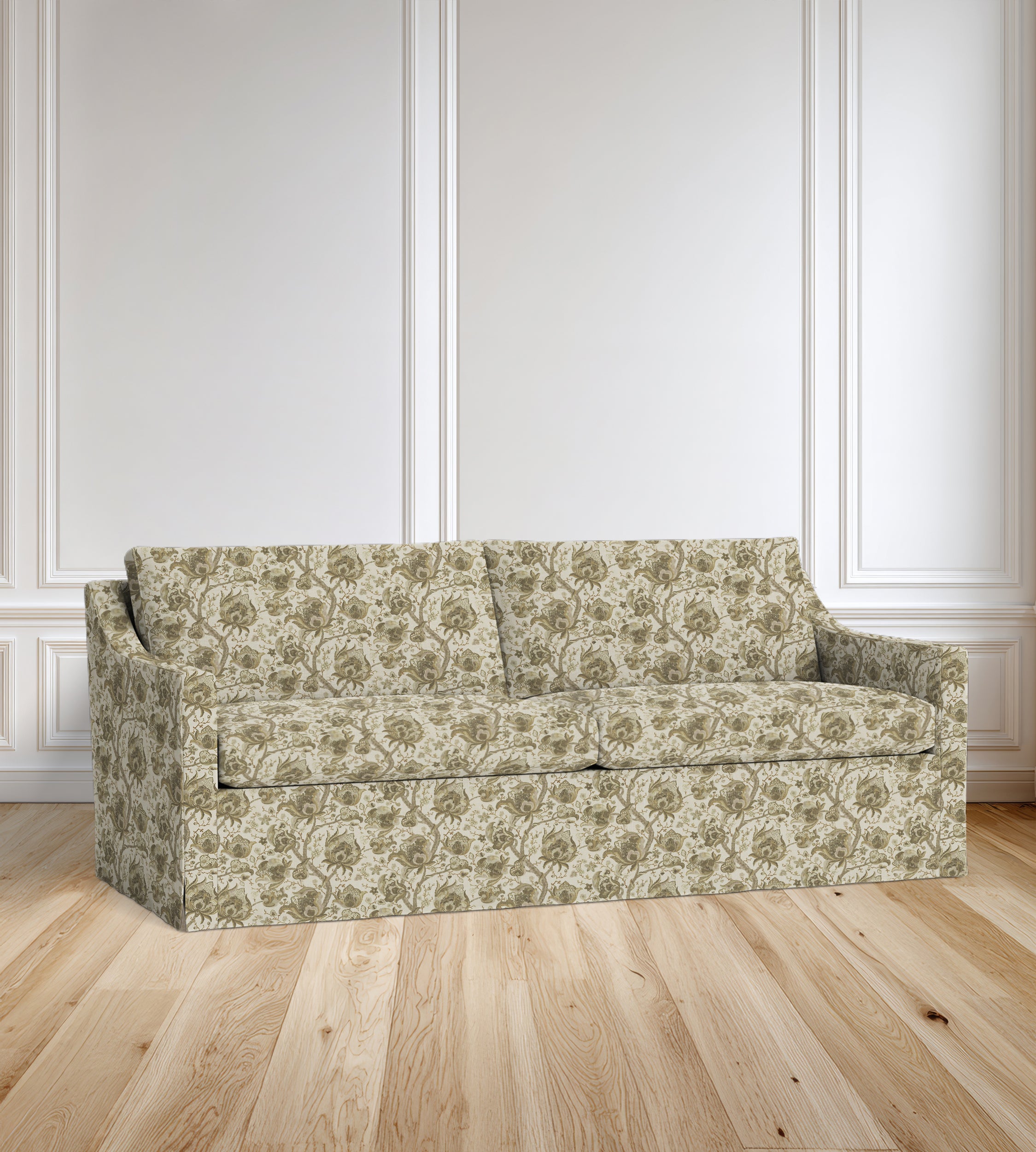 90” Ravello Floral Sofa With Skirt