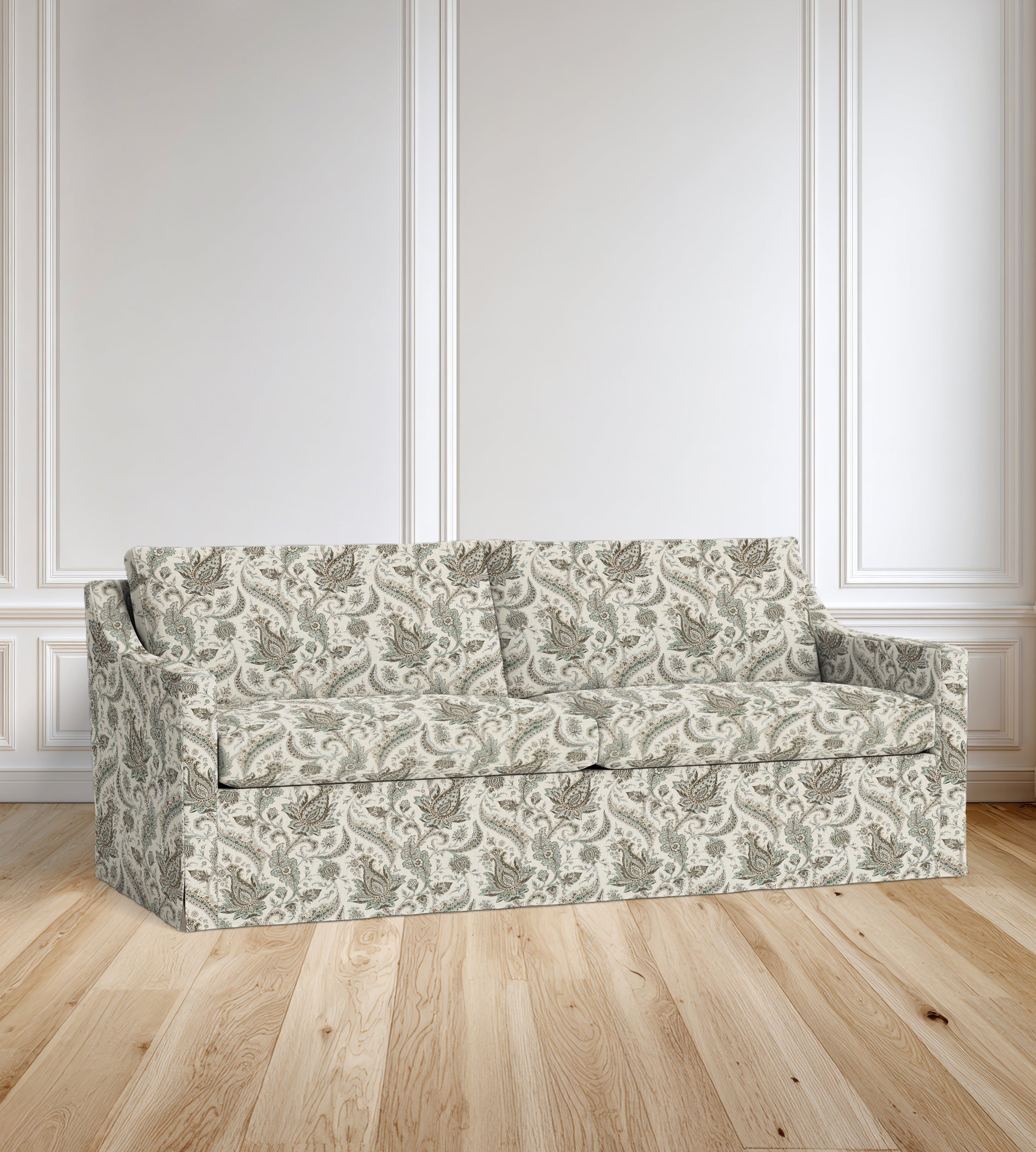 90” Ravello Floral Sofa With Skirt