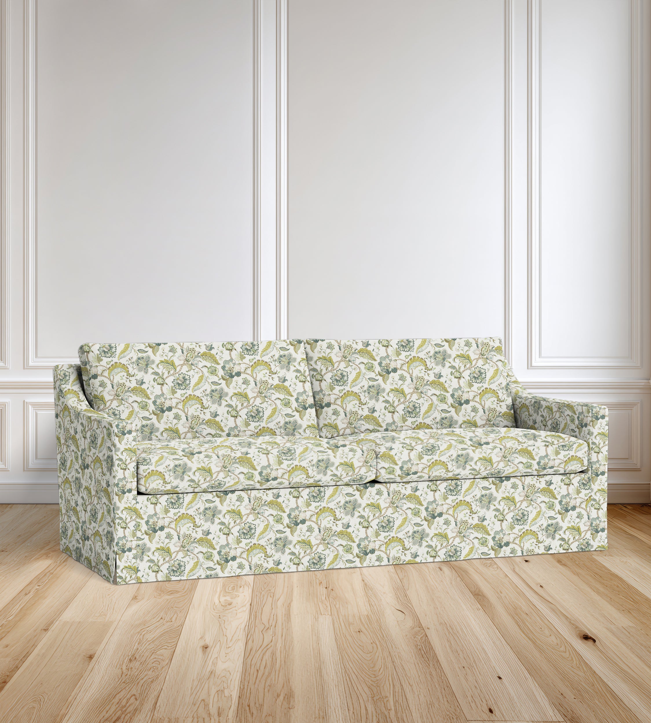 90” Ravello Floral Sofa With Skirt