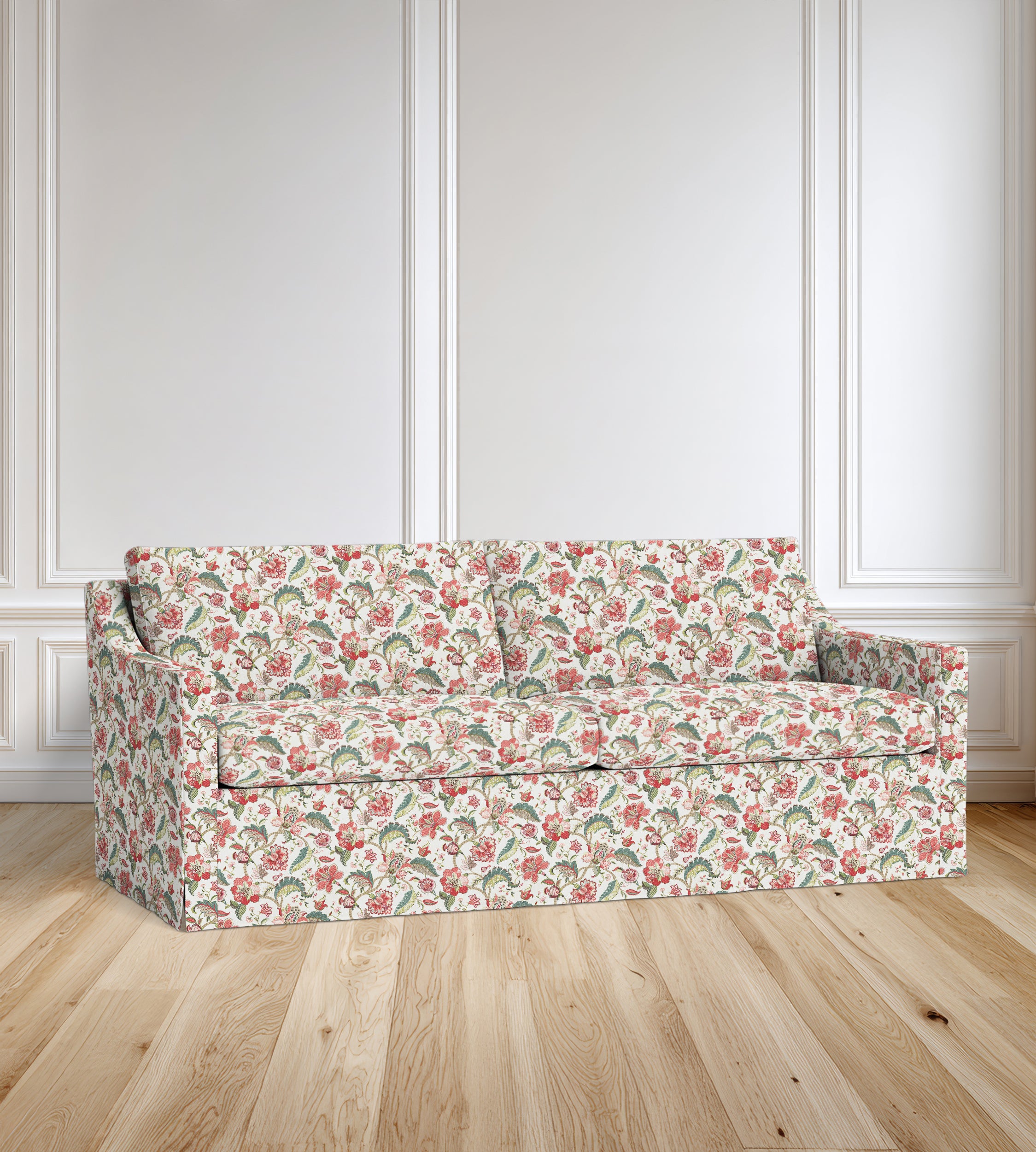 90” Ravello Floral Sofa With Skirt