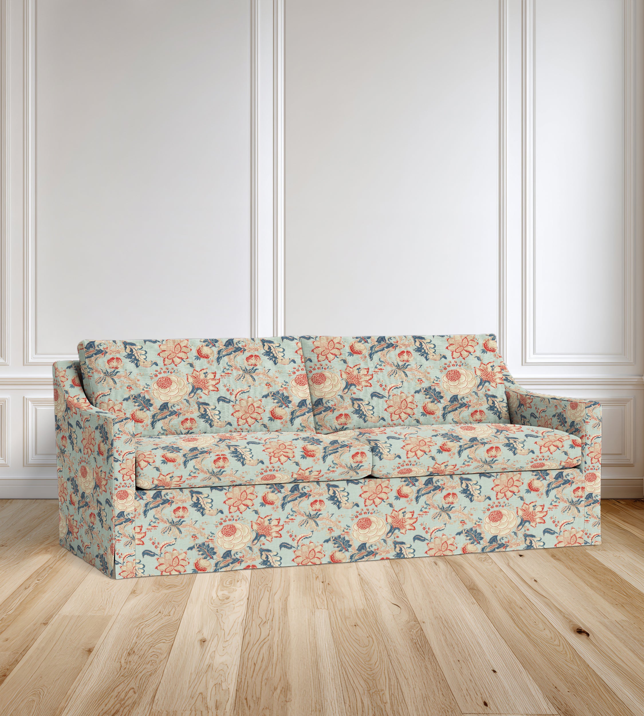 90” Ravello Floral Sofa With Skirt