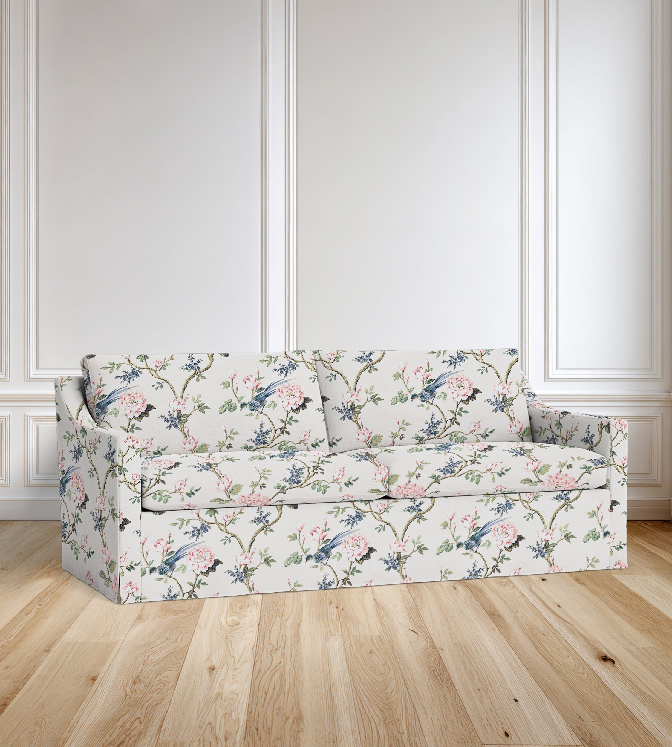 90” Ravello Floral Sofa With Skirt