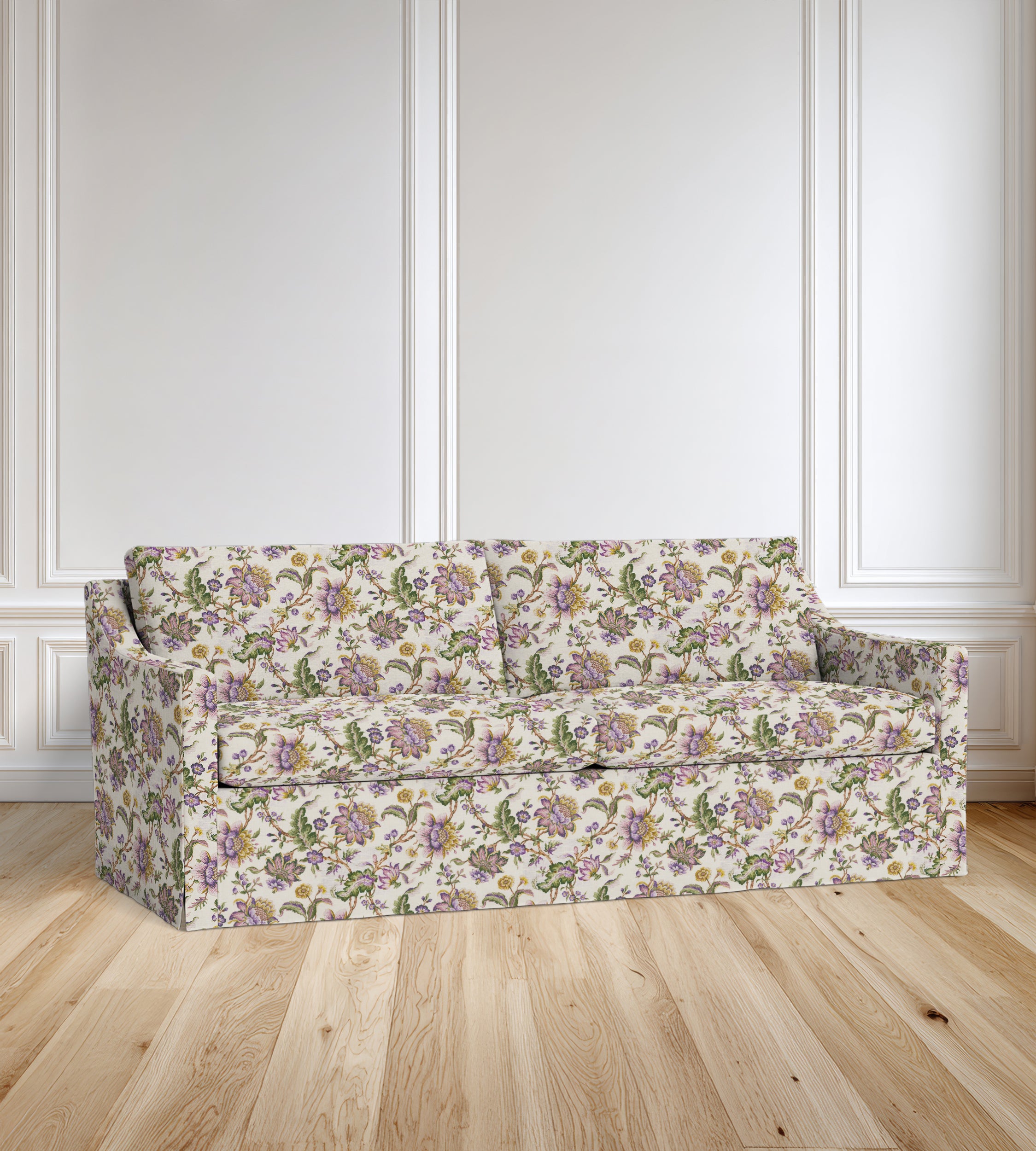90” Ravello Floral Sofa With Skirt