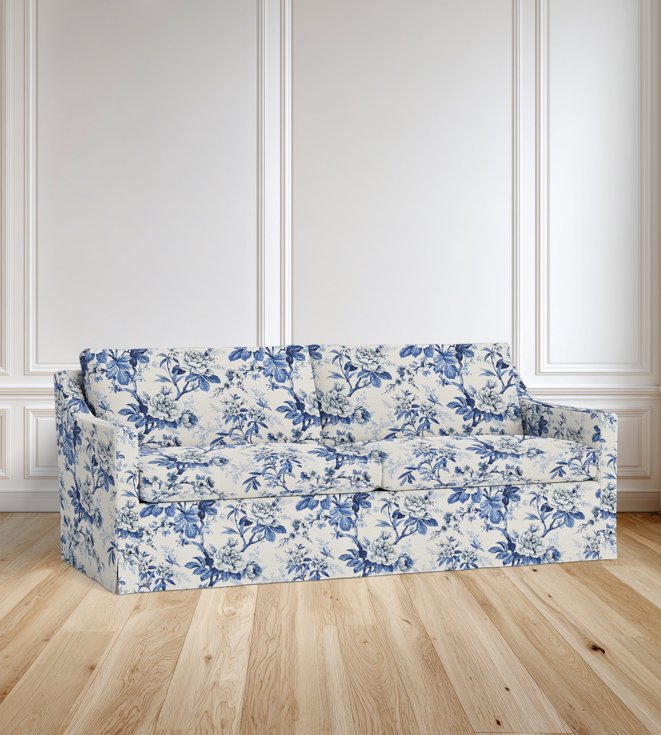 90” Ravello Floral Sofa With Skirt