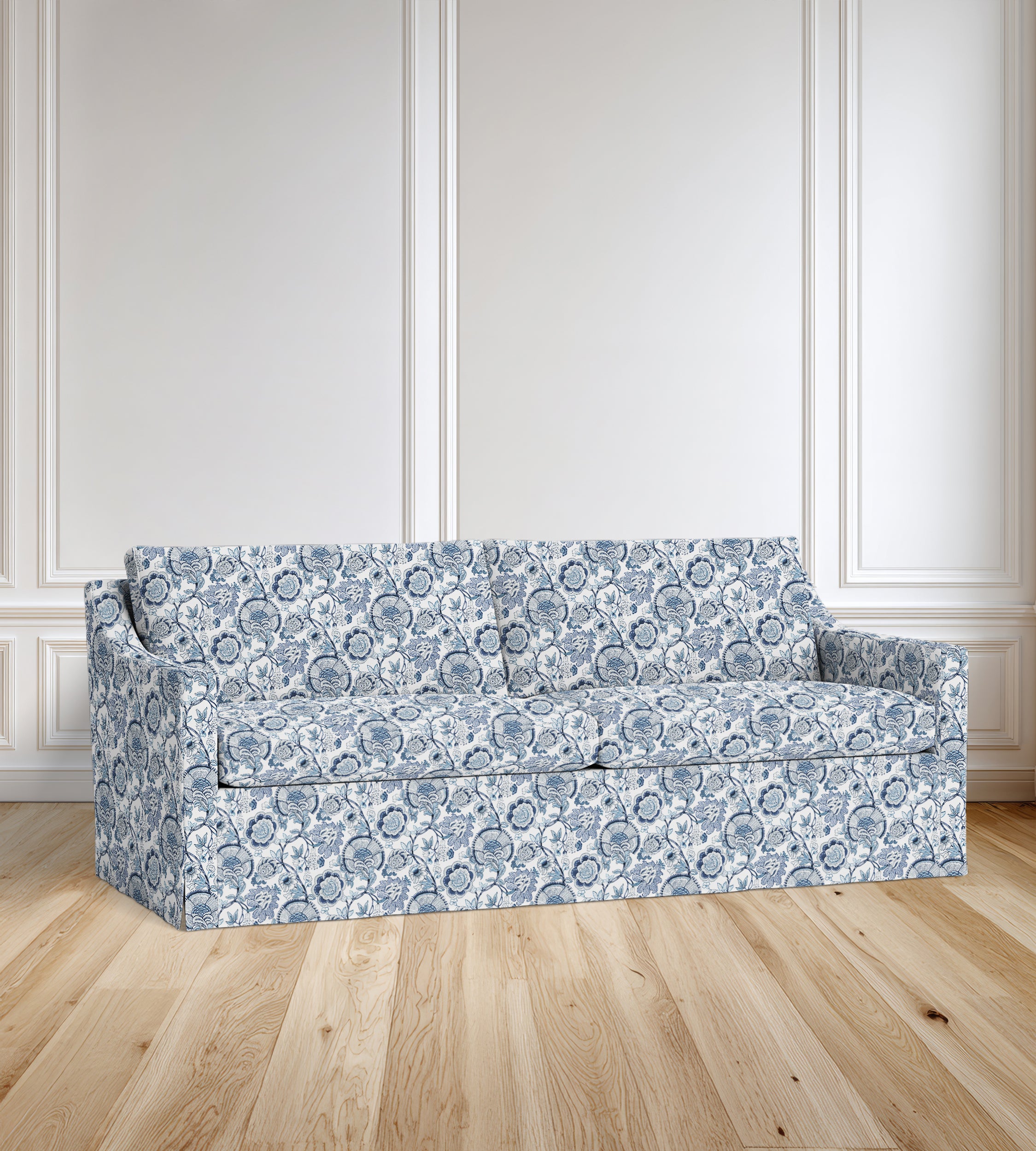 90” Ravello Floral Sofa With Skirt