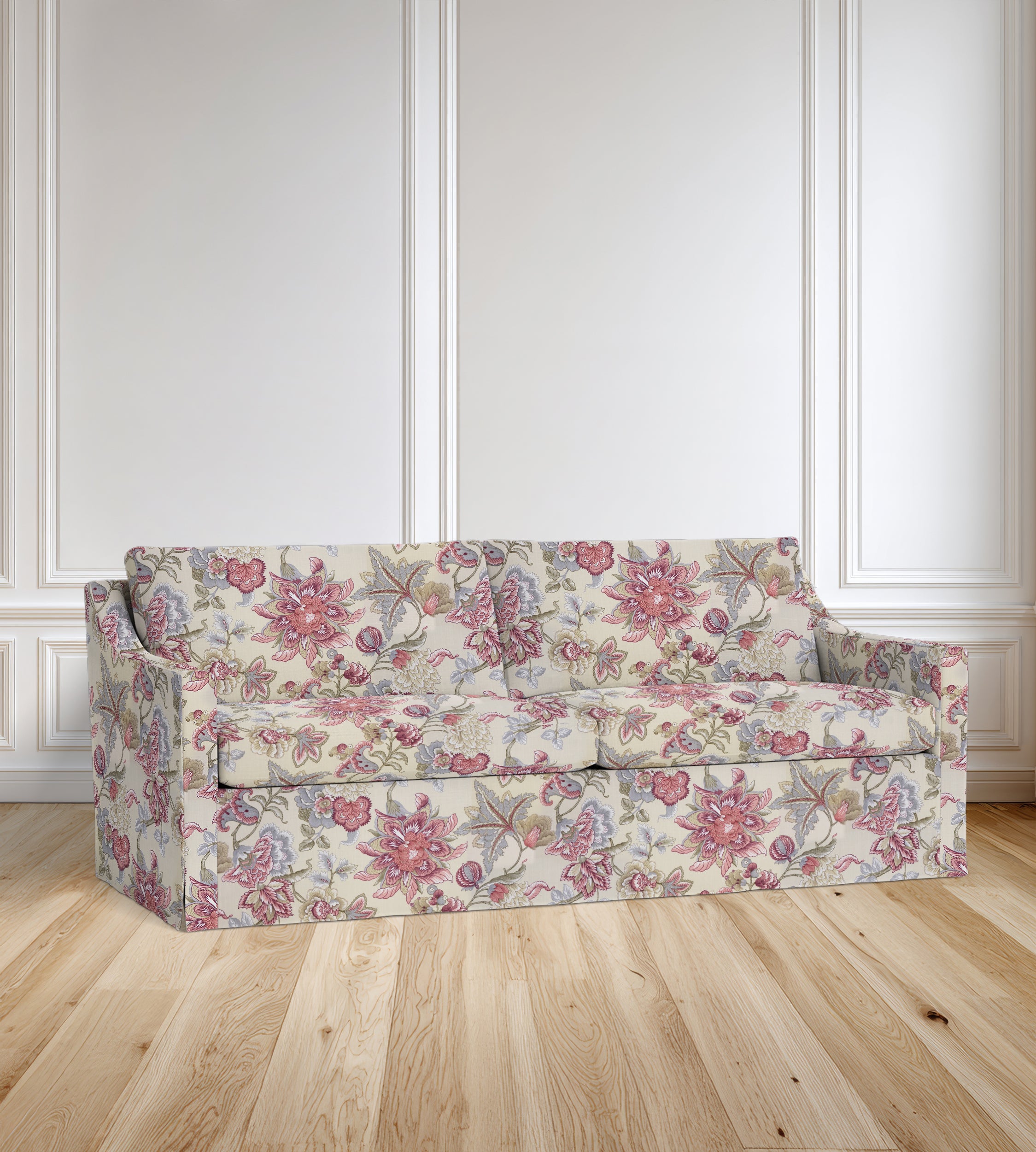 90” Ravello Floral Sofa With Skirt