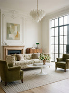 90" Seville Tufted-Back Floral Sofa