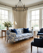 90” Giverny Slope-Arm Floral Sofa