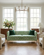90" Seville Tufted-Back Floral Sofa
